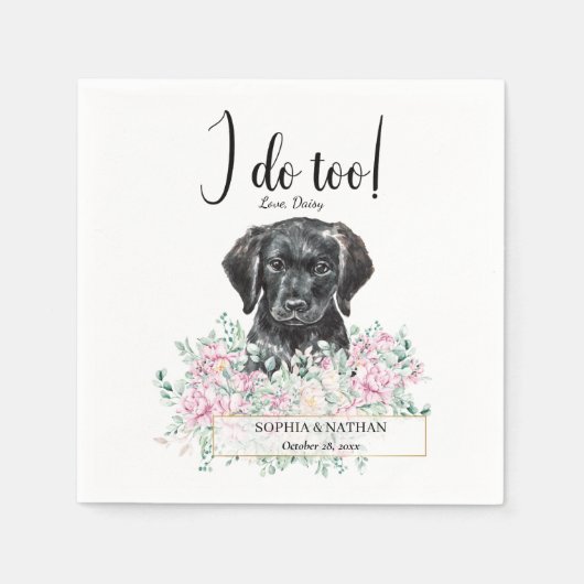 Serviette En Papier Labrador Chien Chien Mariage Cocktail Serviettes (Devant)