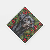 Serviette En Papier labrador de Noël chien (Coin)