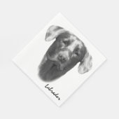 Serviette En Papier Labrador Dog élégant (Coin)