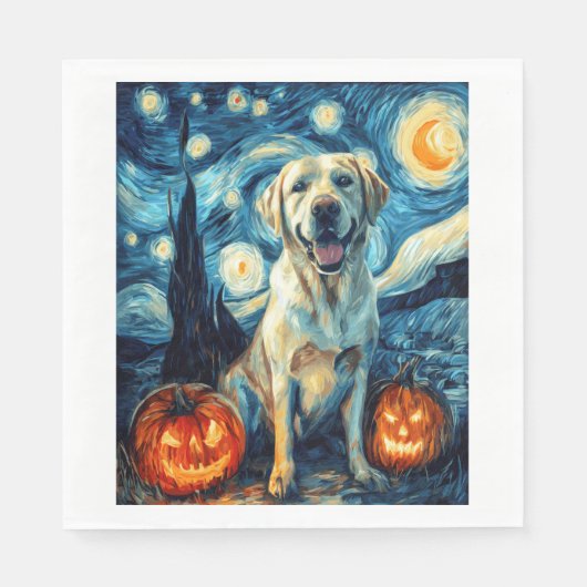 Serviette En Papier Labrador jaune (1) (Devant)