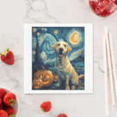 Serviette En Papier Labrador jaune (2) (En situation)