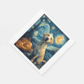 Serviette En Papier Labrador jaune (2) (Coin)