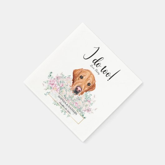 Serviette En Papier Labrador Retriever Chien Mariage Cocktail Serviett (Coin)
