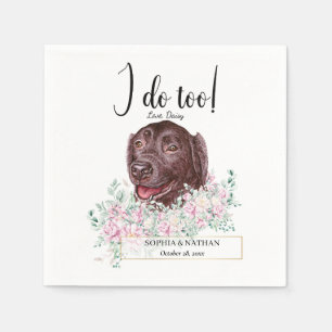 Serviette En Papier Labrador Retriever Chien Mariage Cocktail Serviett