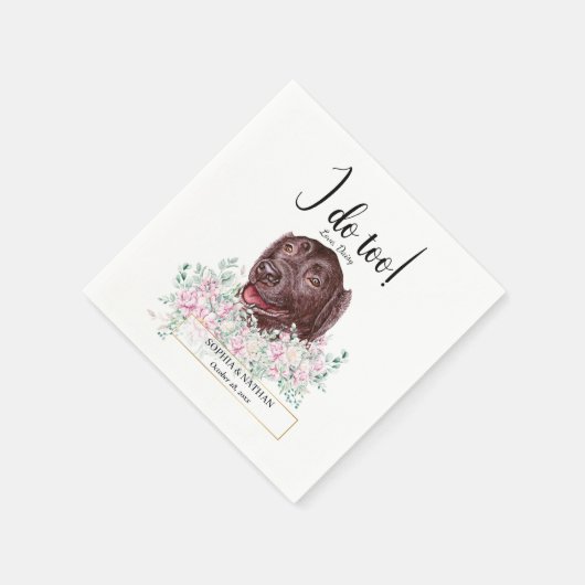 Serviette En Papier Labrador Retriever Chien Mariage Cocktail Serviett (Coin)