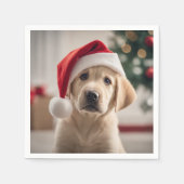 Serviette En Papier Labrador Retriever Christmas (Devant)