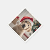 Serviette En Papier Labrador Retriever Christmas (Coin)
