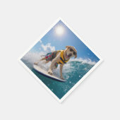 Serviette En Papier Labrador Retriever faisant du surf (Coin)