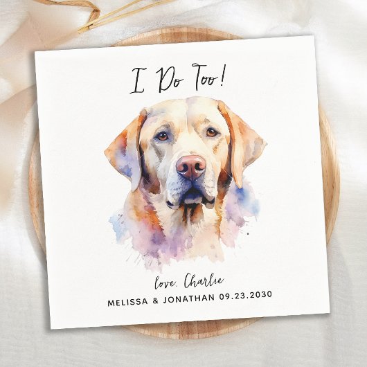 Serviette En Papier Labrador Retriever I Dog Trop moderne Mariage de c
