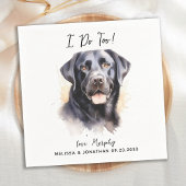 Serviette En Papier Labrador Retriever Modern Chien Mariage Cocktail