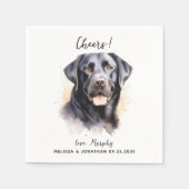 Serviette En Papier Labrador Retriever Modern Chien Mariage Cocktail (Devant)