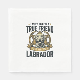Serviette En Papier Labrador Vrai Ami Conception Vintage Amateur de Ch