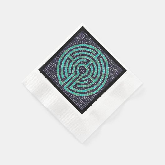 Serviette En Papier LABYRINTH III Papier à Cocktail moulé Napkin - Noi (Coin)