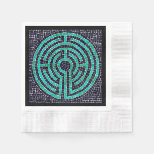 Serviette En Papier LABYRINTH III Papier à Cocktail moulé Napkin - Noi