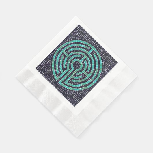 Serviette En Papier LABYRINTH III Papier à lunch moulé Napkin - Blanc (Coin)