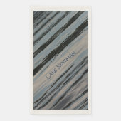 Serviette En Papier Lac Eau Bleu Beige Noir Diagonal Stripes (Devant)