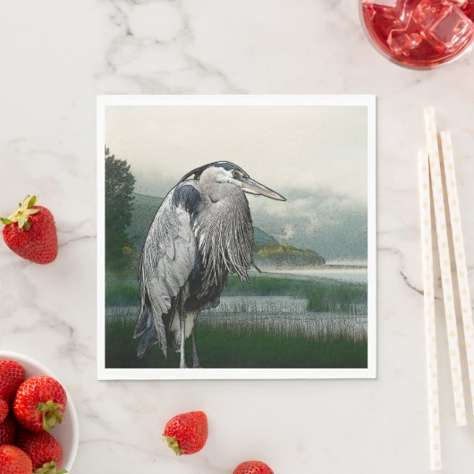 Serviette En Papier Lac Heron (En situation)