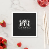 Serviette En Papier Lac Three Wise Monkey Speak Hear No Evil (En situation)
