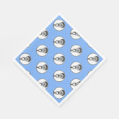 Serviette En Papier Lacrosse Fête bleu clair (Coin)