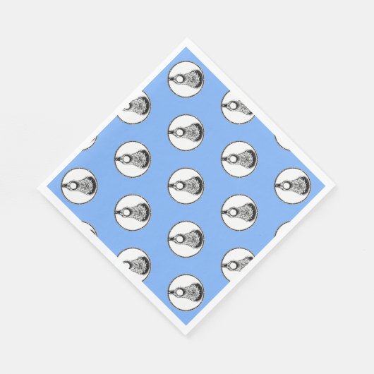 Serviette En Papier Lacrosse Fête bleu clair (Coin)