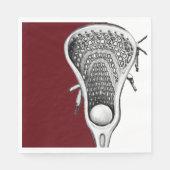 Serviette En Papier Lacrosse Party Maroon (Devant)