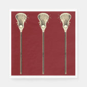Serviette En Papier Lacrosse Party Maroon (Devant)