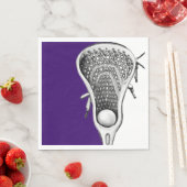 Serviette En Papier Lacrosse Party Purple (En situation)