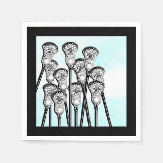 Serviette En Papier Lacrosse Sports (Devant)