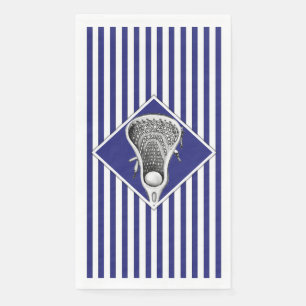 Serviette En Papier Lacrosse Sports Blue Napkins