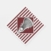 Serviette En Papier Lacrosse Sports Maroon (Coin)