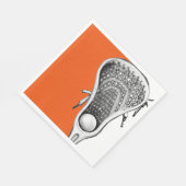 Serviette En Papier Lacrosse Sports Orange (Coin)