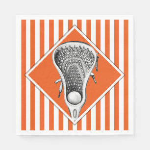 Serviette En Papier Lacrosse Sports Orange Naples