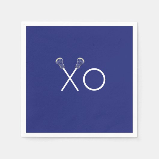 Serviette En Papier Lacrosse Team Blue (Devant)