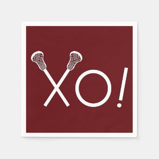 Serviette En Papier Lacrosse Team Maroon (Devant)