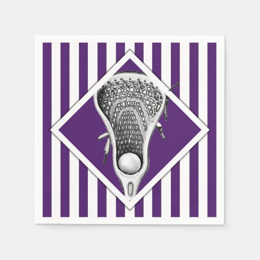 Serviette En Papier Lacrosse Team Purple (Devant)