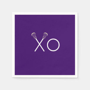 Serviette En Papier Lacrosse Team Purple