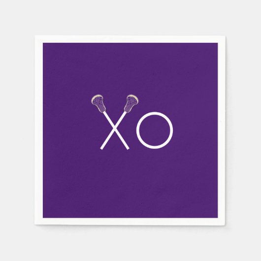 Serviette En Papier Lacrosse Team Purple (Devant)