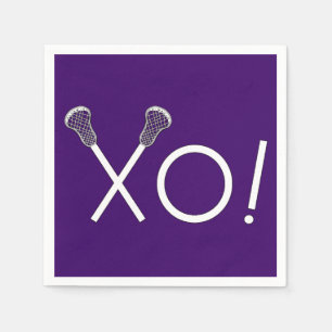 Serviette En Papier Lacrosse Team Purple