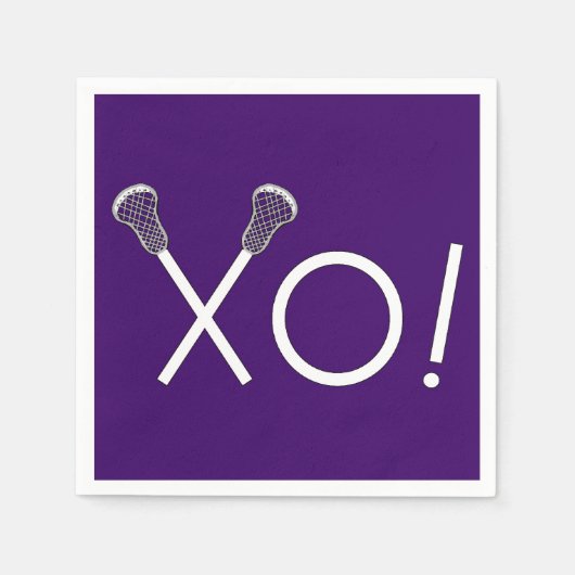 Serviette En Papier Lacrosse Team Purple (Devant)