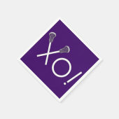 Serviette En Papier Lacrosse Team Purple (Coin)