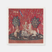 Serviette En Papier Lady and Unicorn Medieval Tapestry Sight (Devant)