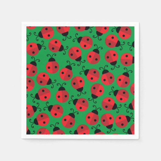 Serviette En Papier Lady Bug Cute 1ère fête d'anniversaire (Devant)