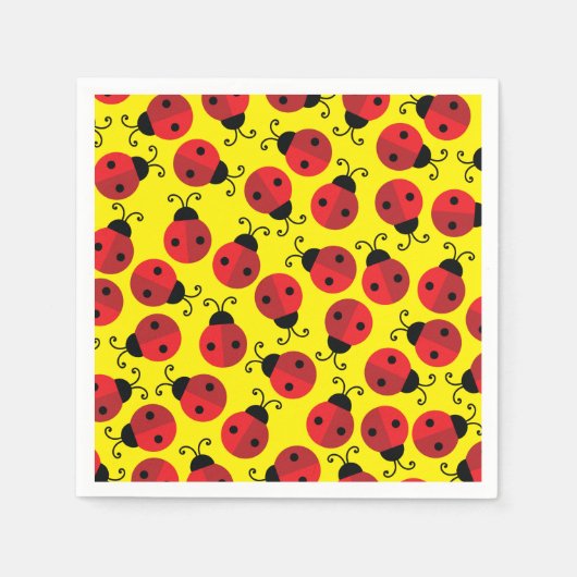Serviette En Papier Lady Bug Cute Anniversaire de enfant Party (Devant)