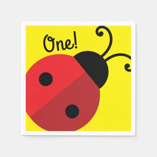 Serviette En Papier Lady Bug Cute Kid's Ladybug Birthday Party (Devant)
