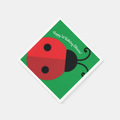 Serviette En Papier Lady Bug Cute Kid's Ladybug Birthday Party (Coin)