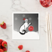 Serviette En Papier Lady Cat (En situation)