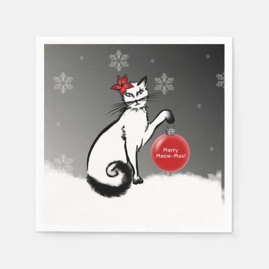 Serviette En Papier Lady Cat (Devant)