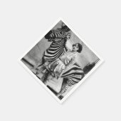 Serviette En Papier Lady Cirque tatouée et serviettes Zebra (Coin)