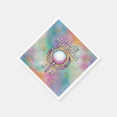 Serviette En Papier Lady Golfer Personnalisé Conception Monogramme (Coin)