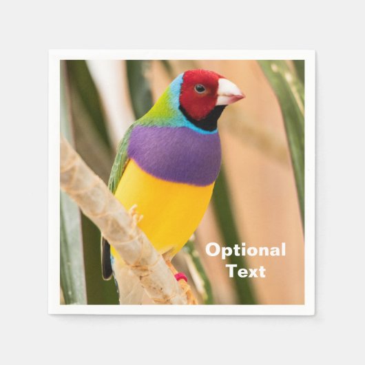 Serviette En Papier Lady Gouldian Finch (Devant)